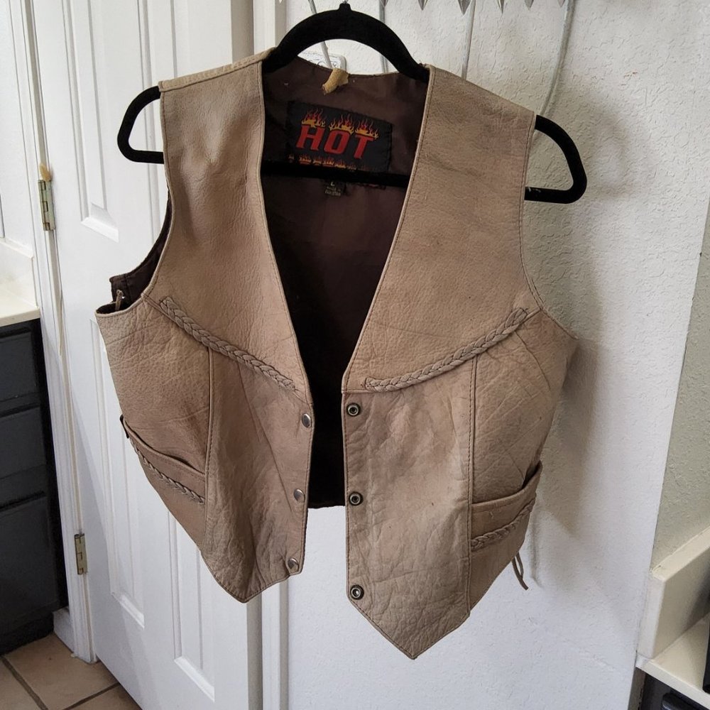 Brown suede vest